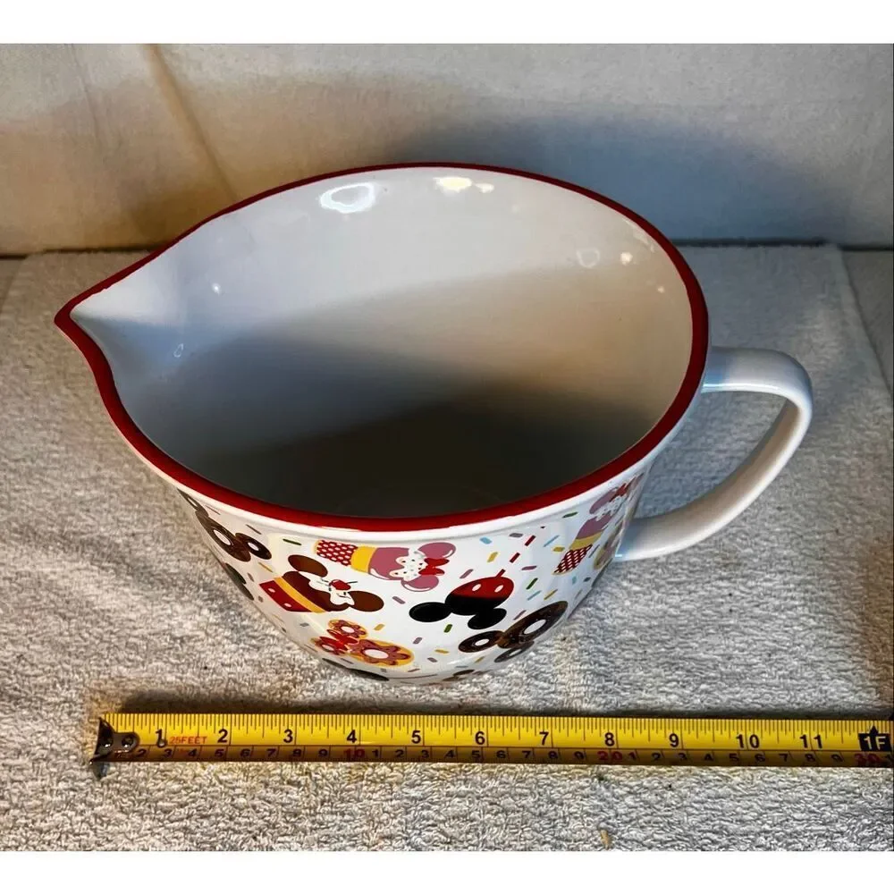 Disney Large Mixing Bowl Mickey Minnie Mouse Ice Cream Doughnuts Motiff